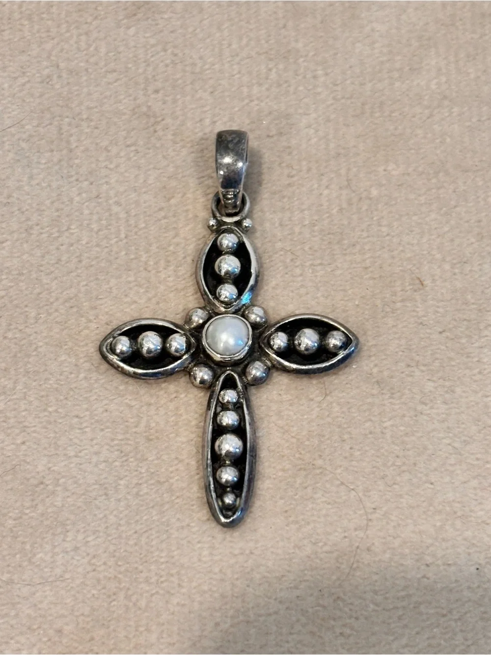Vintage 925 Sterling Silver Designer Cross Pendant